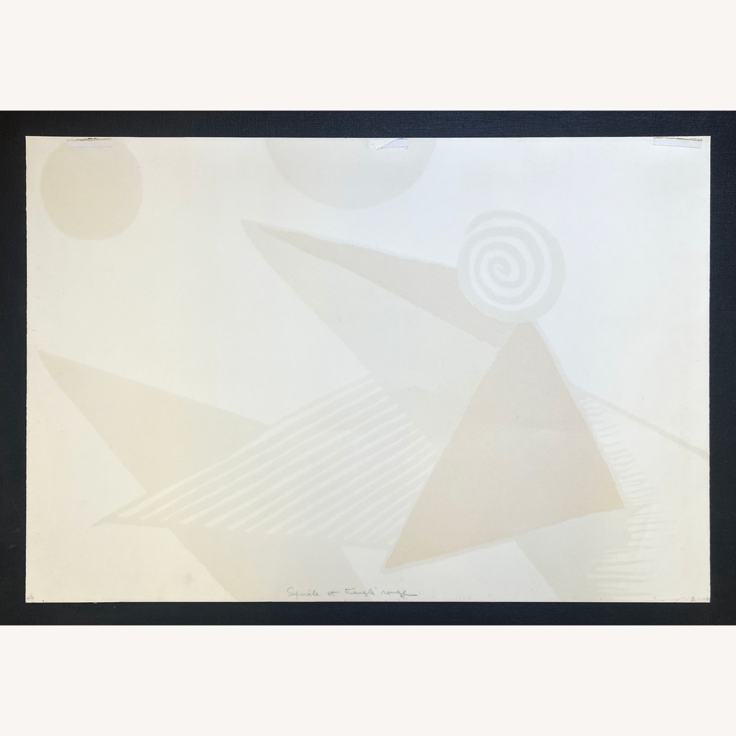 Spirale et Triangle Rouge Alexander Calder, Signed - AptDeco