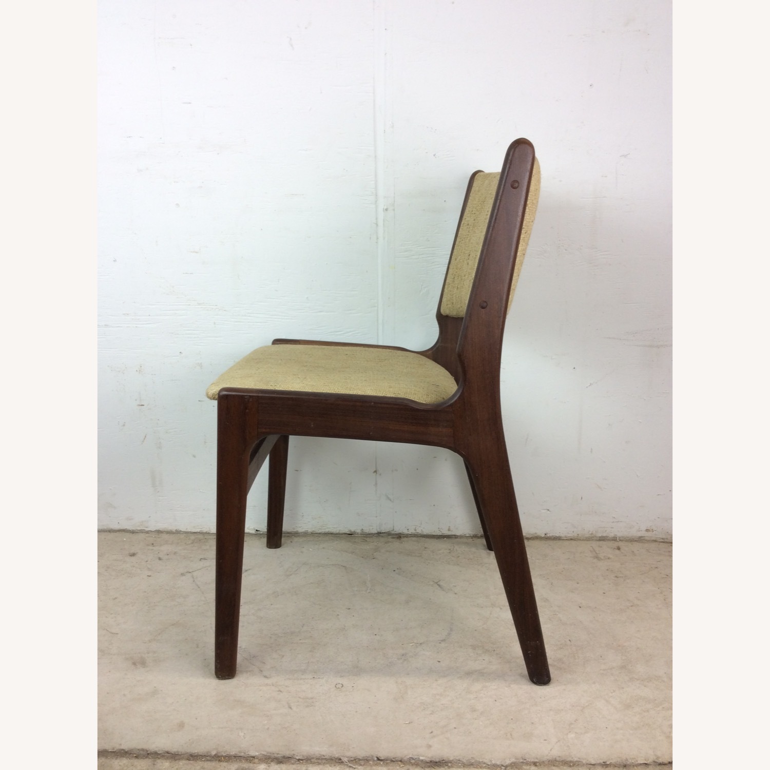 Danish Teak Side Chair with Vintage Upholstery - image-11
