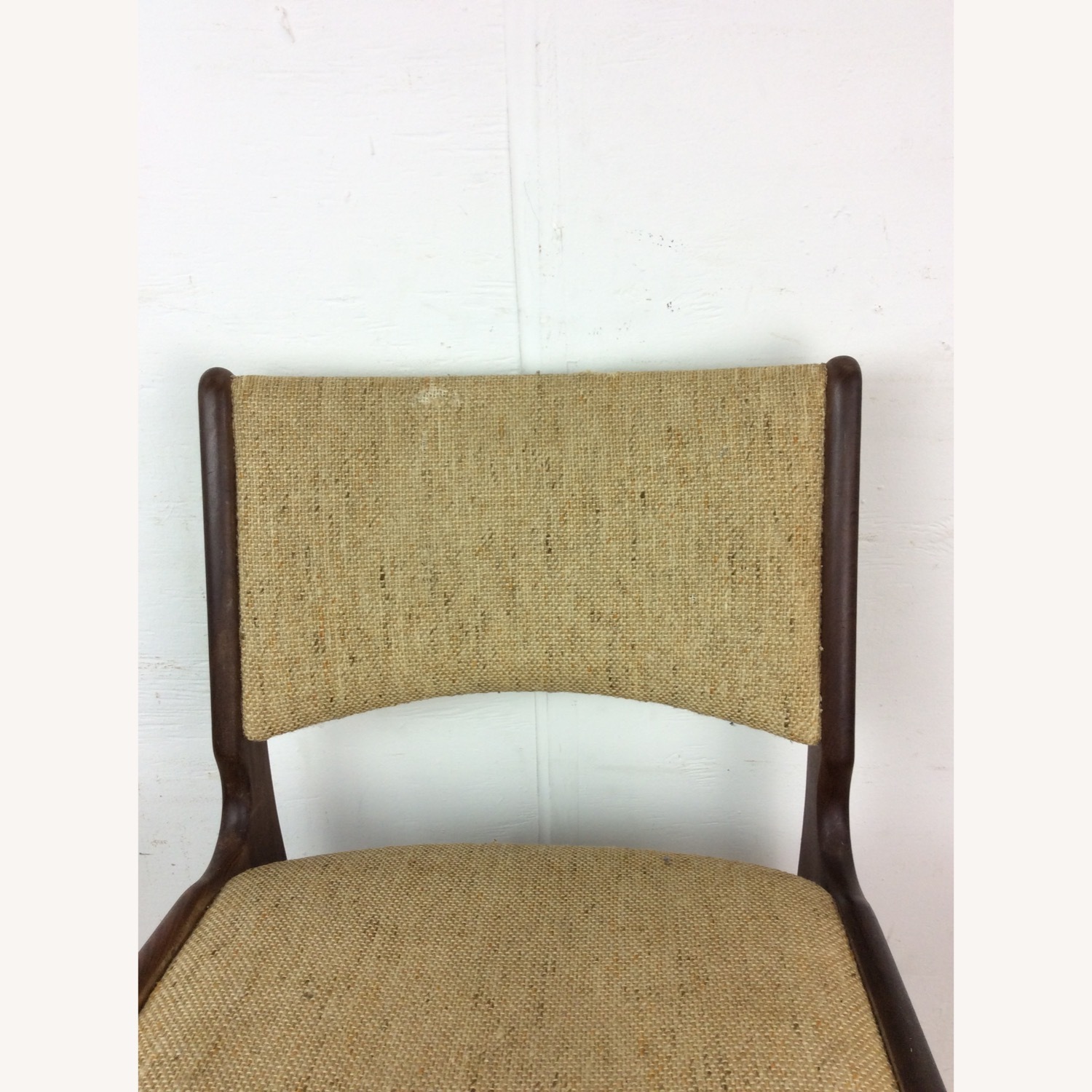 Danish Teak Side Chair with Vintage Upholstery - image-4