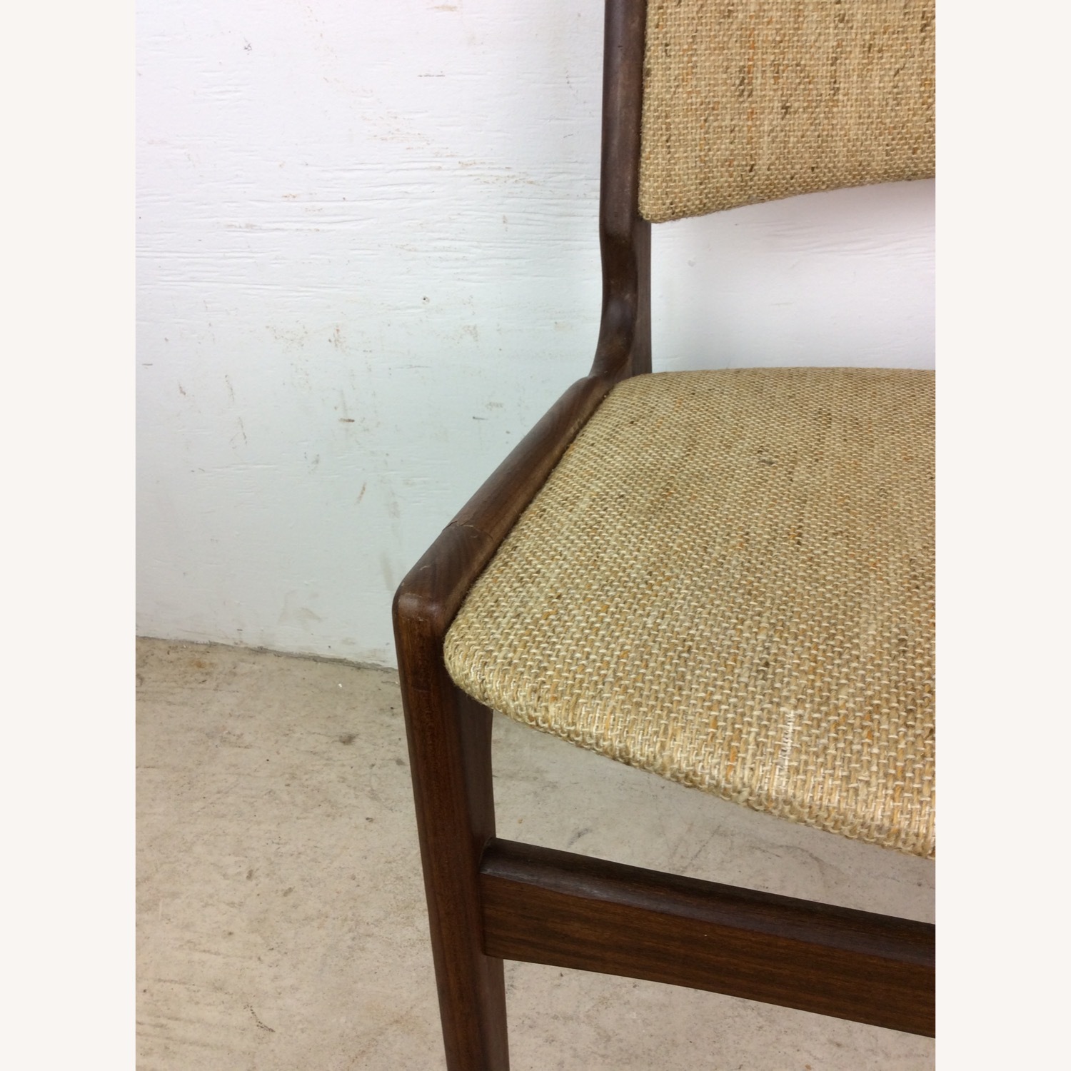 Danish Teak Side Chair with Vintage Upholstery - image-6