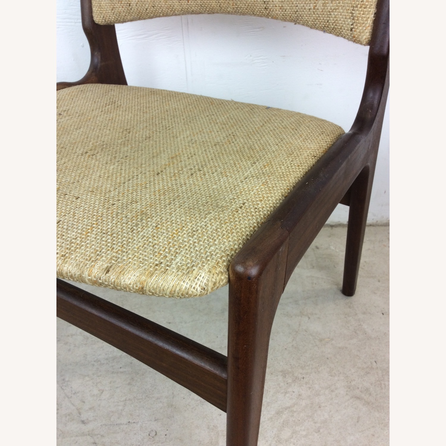 Danish Teak Side Chair with Vintage Upholstery - image-10