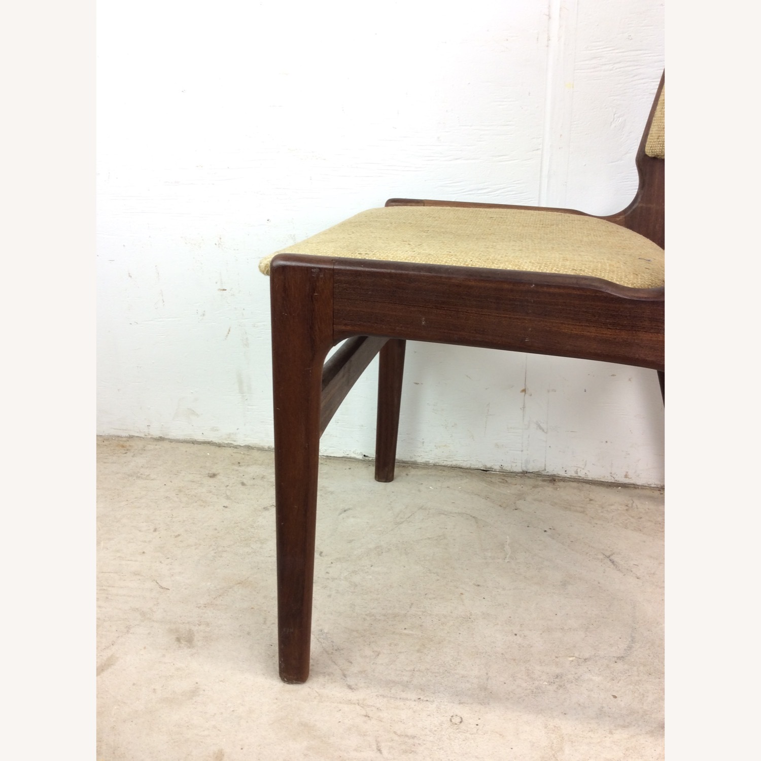 Danish Teak Side Chair with Vintage Upholstery - image-12