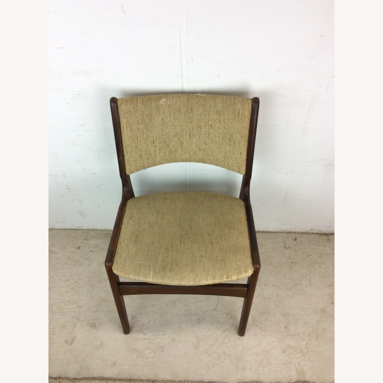 Danish Teak Side Chair with Vintage Upholstery - image-3