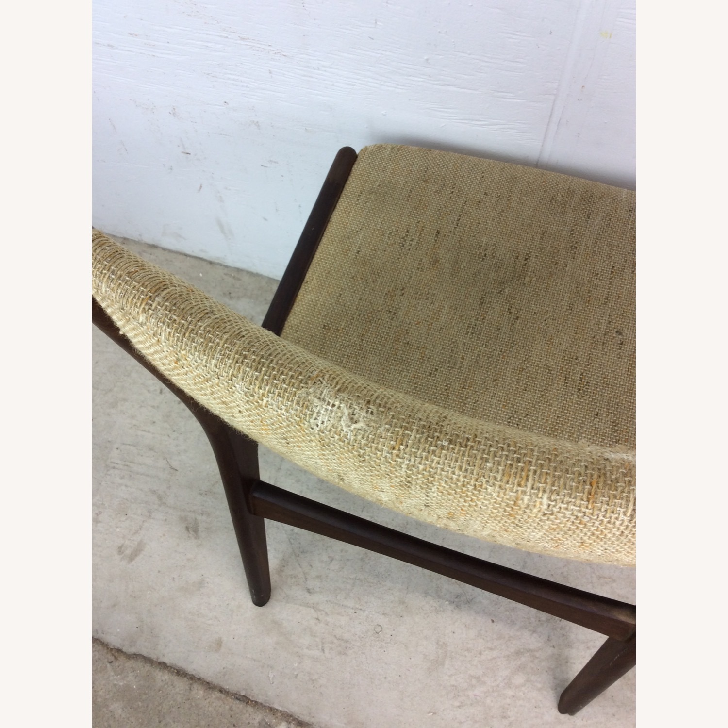 Danish Teak Side Chair with Vintage Upholstery - image-13