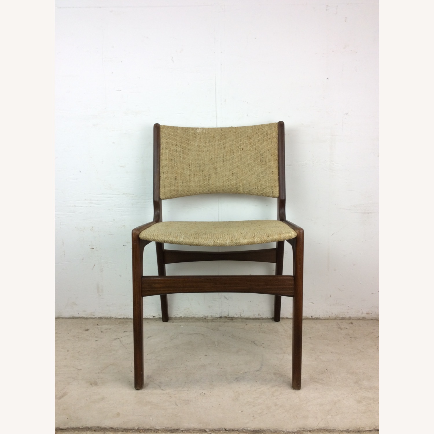 Danish Teak Side Chair with Vintage Upholstery - image-2