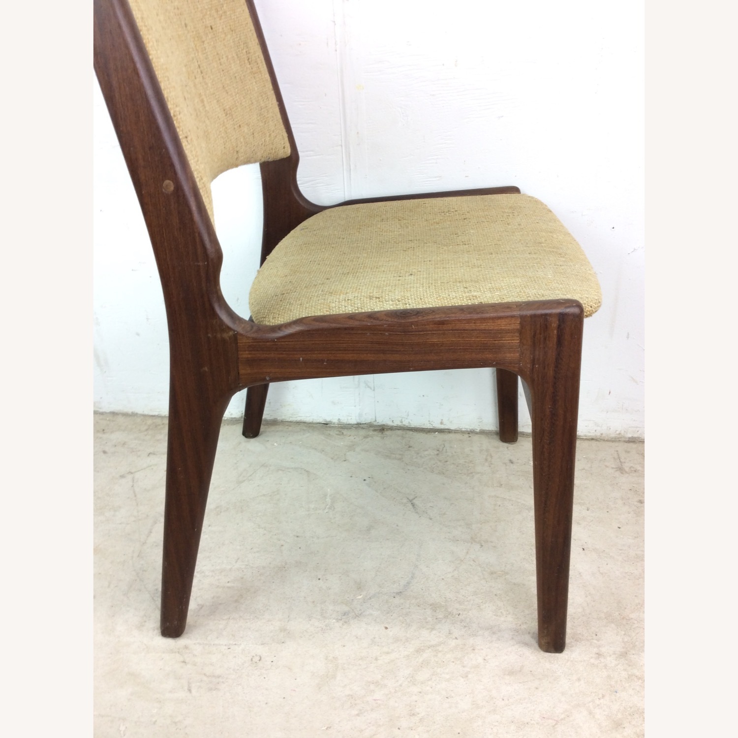 Danish Teak Side Chair with Vintage Upholstery - image-18