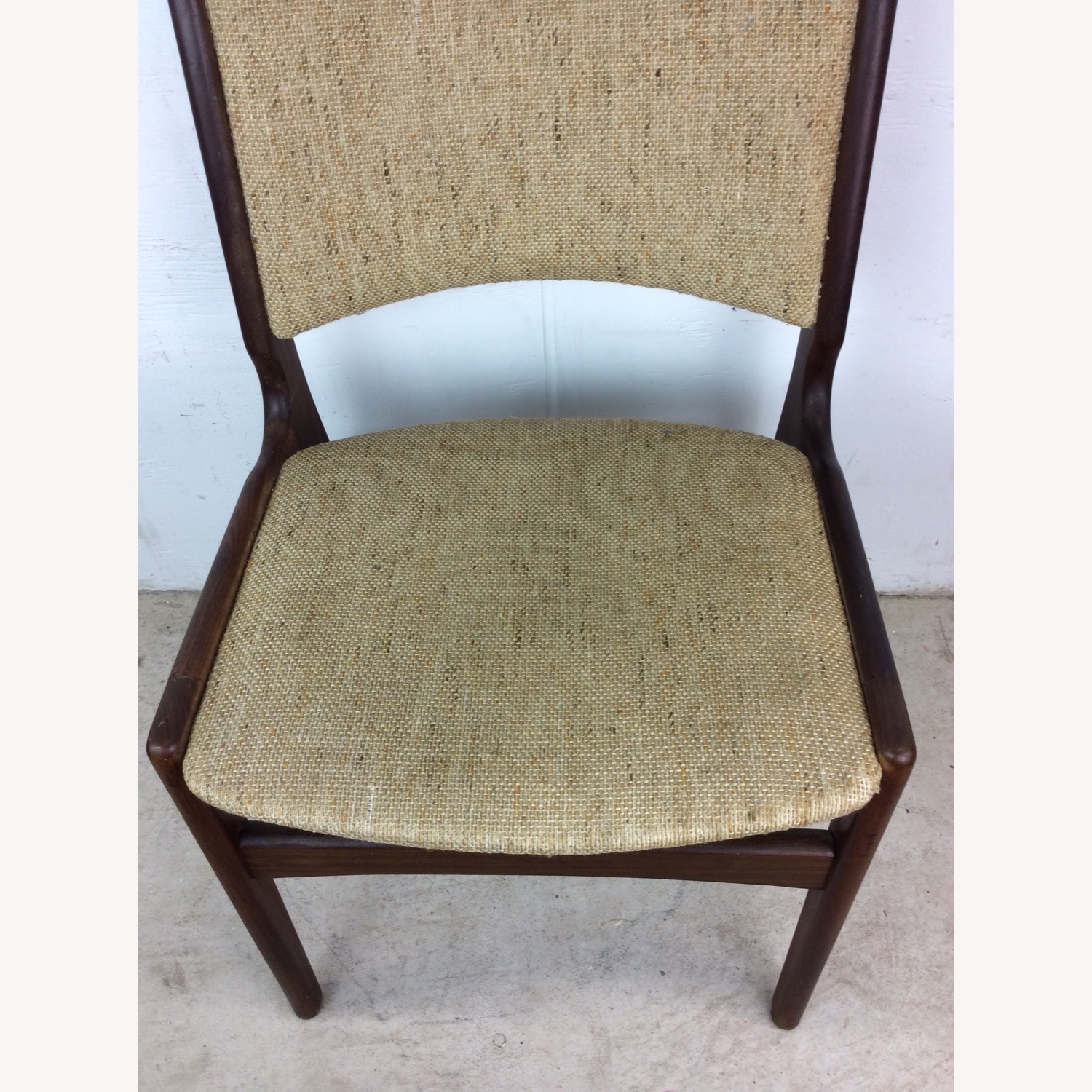 Danish Teak Side Chair with Vintage Upholstery - image-5