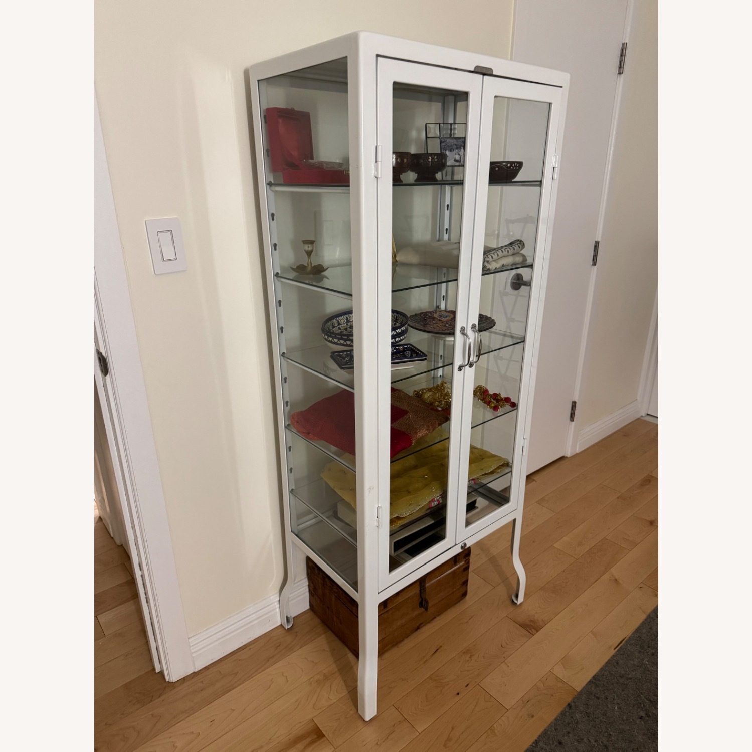 Rare Restoration Hardware Apothecary Glass Hutch - image-1