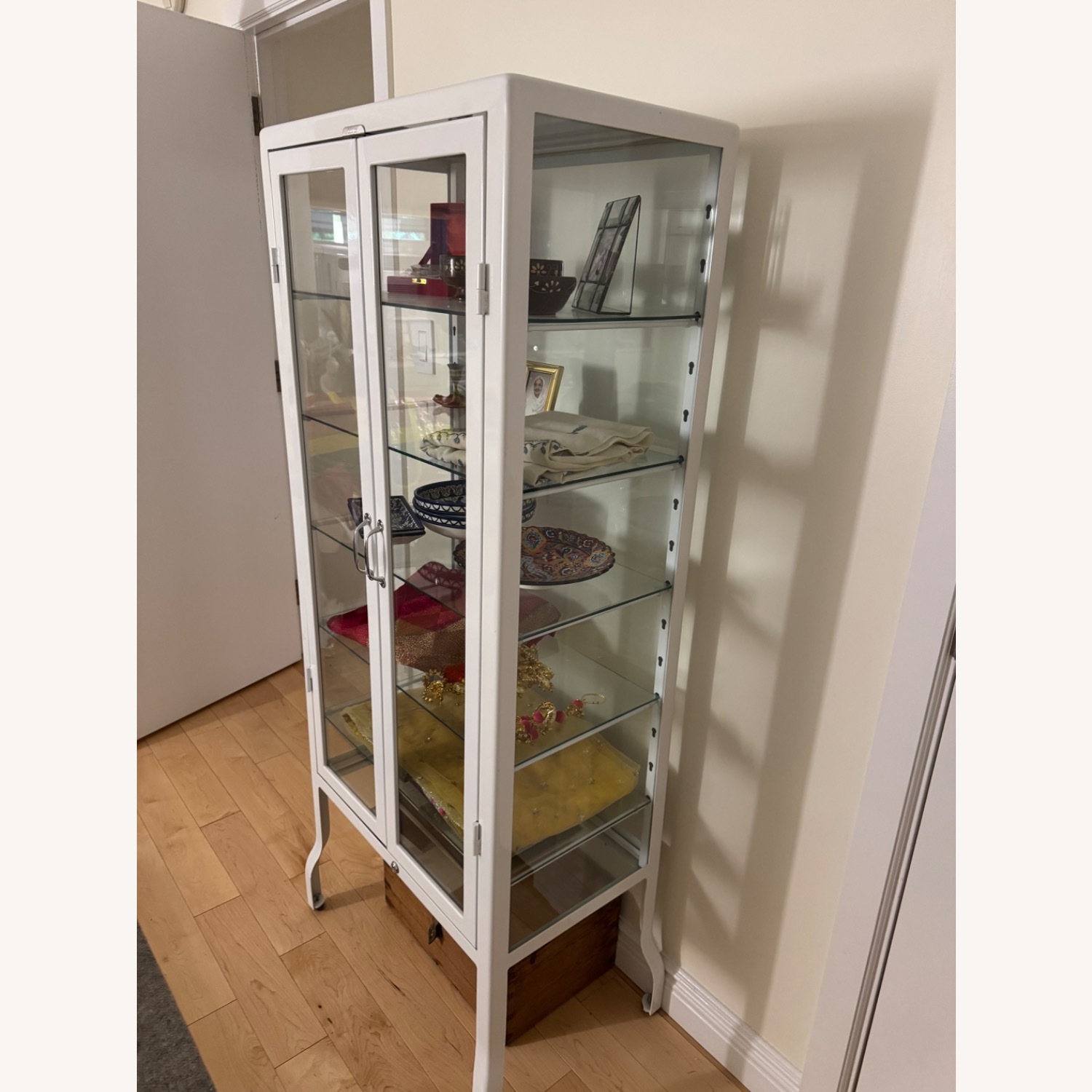 Rare Restoration Hardware Apothecary Glass Hutch - image-2