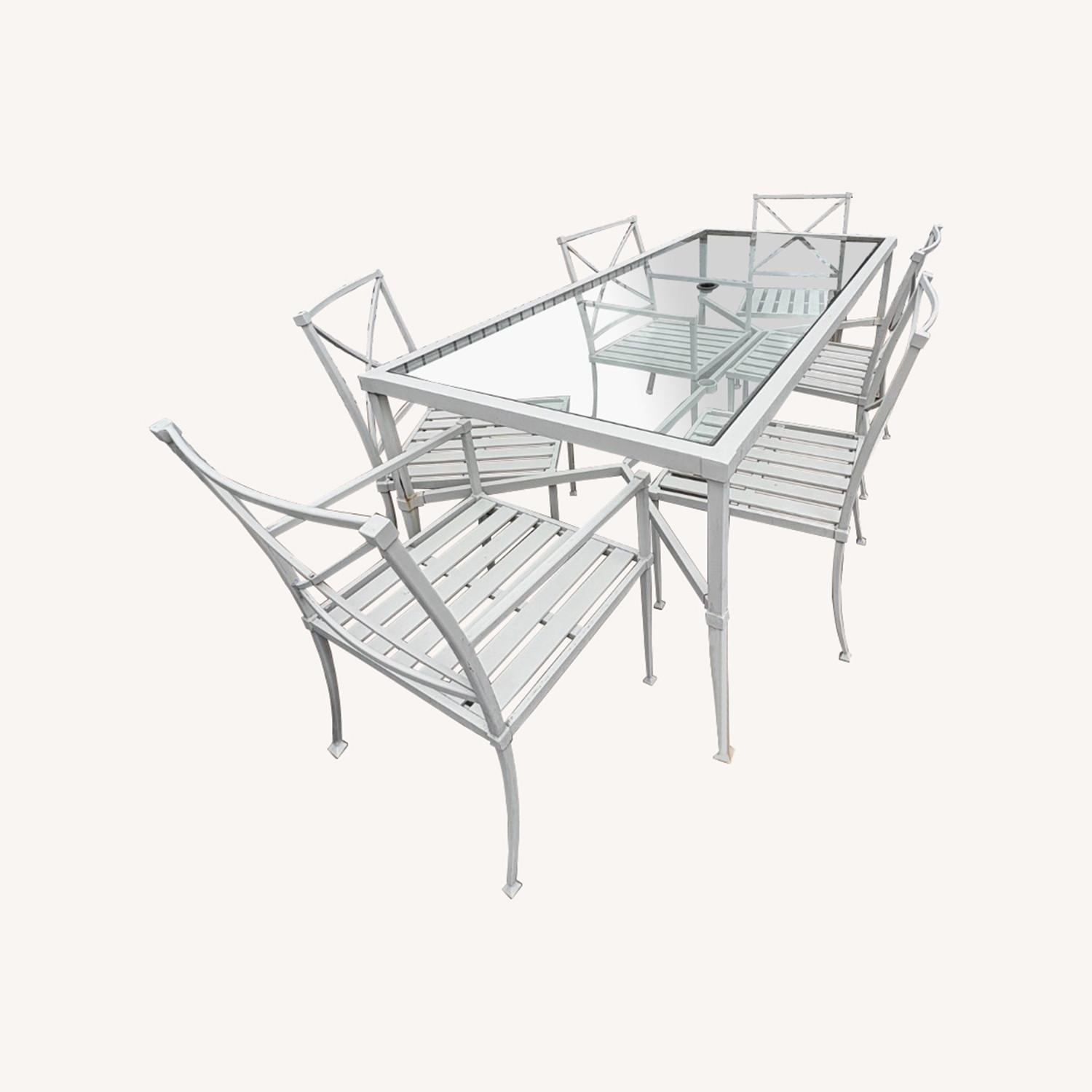 Williams Sonoma Outdoor Dining Table w 6 Chairs - image-0