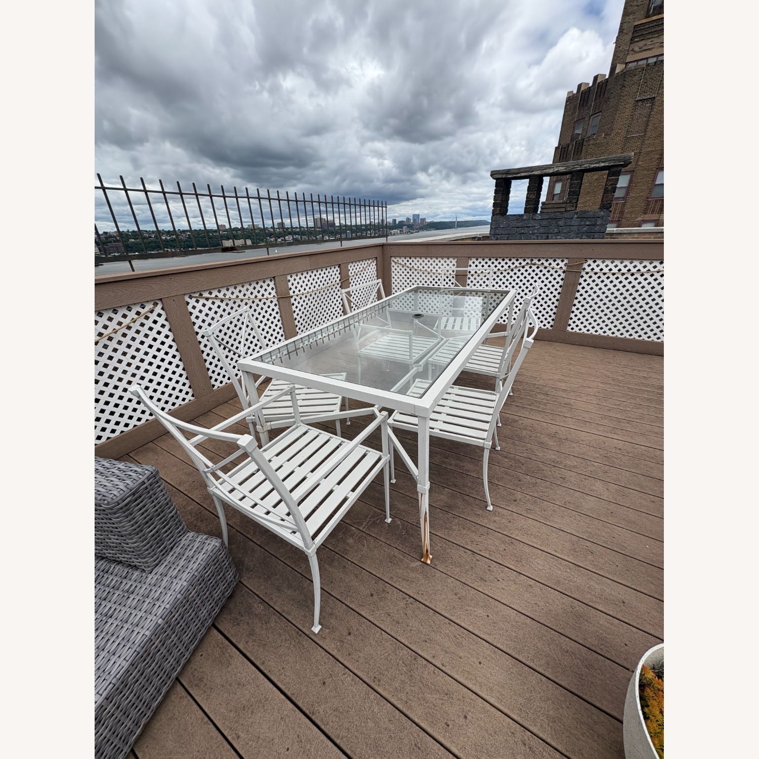 Williams Sonoma Outdoor Dining Table w 6 Chairs - image-3