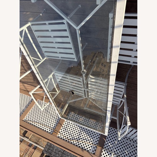 Used Williams Sonoma Outdoor Dining Table w 6 Chairs for sale on AptDeco