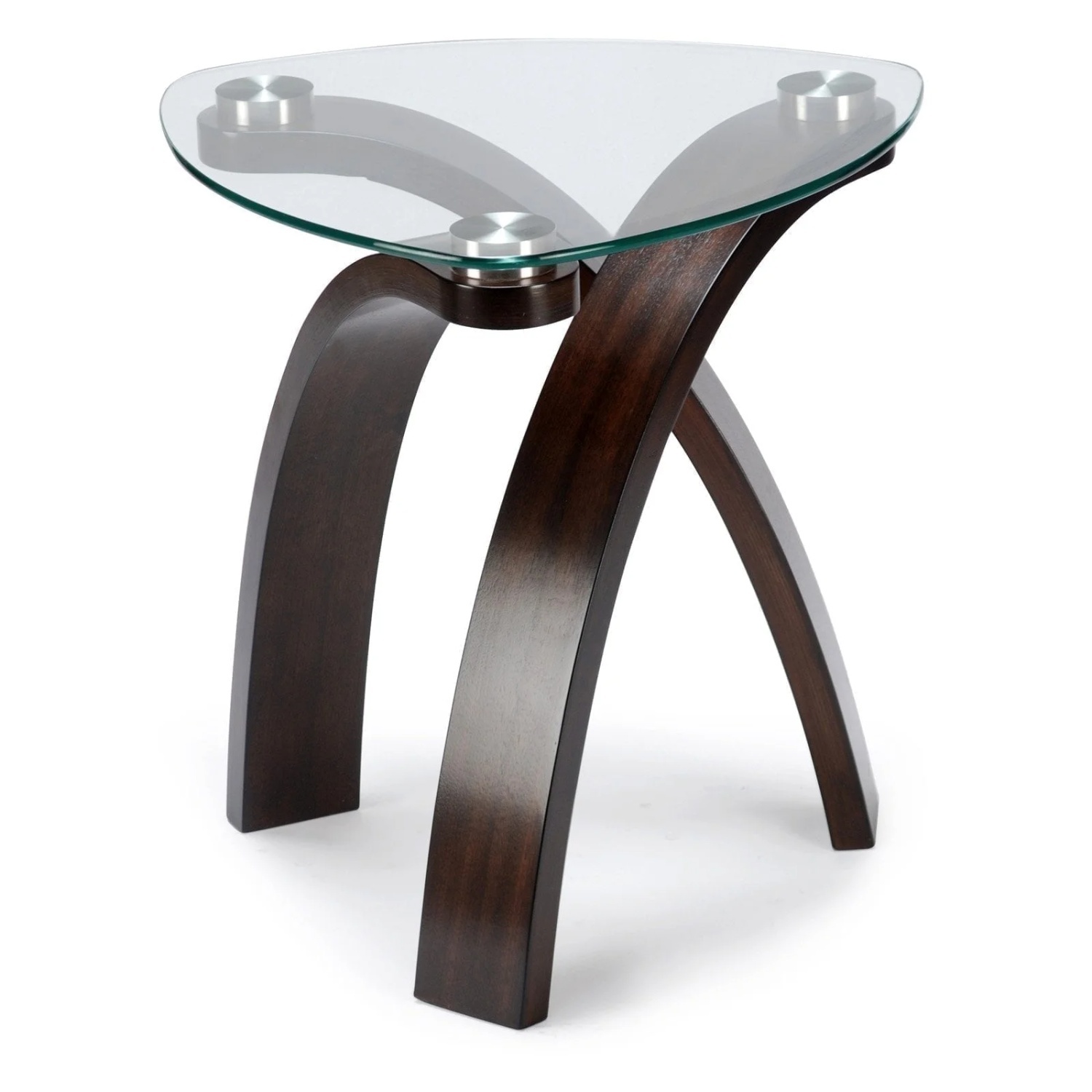Wooden Base / Glass Top End Tables - image-4