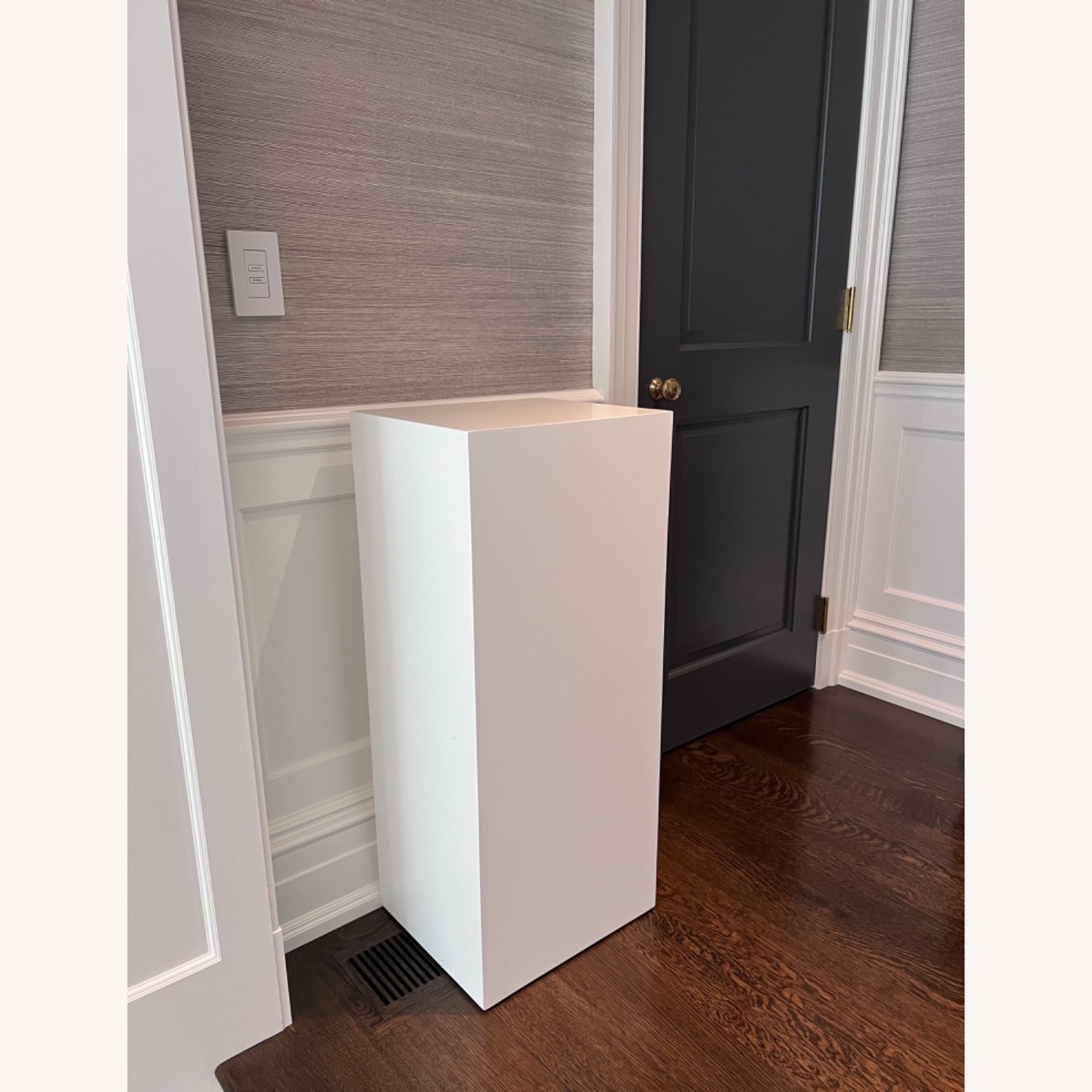 Pair of White Lacquer Pedestals - image-3