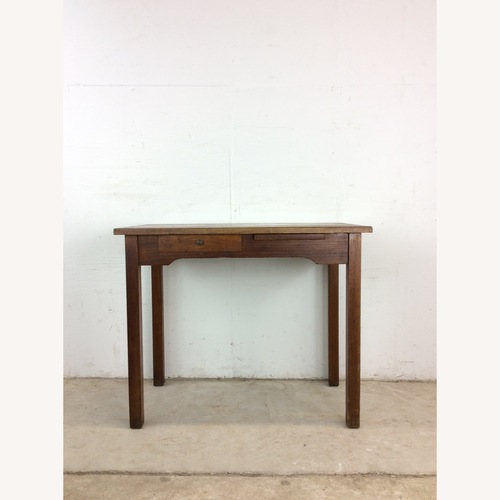 Used Antique Oak Writing Desk with Drawer & Leaf for sale on AptDeco