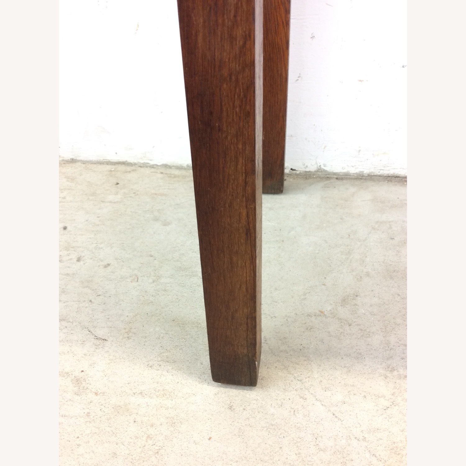 Antique Oak Writing Desk with Drawer & Leaf - image-20