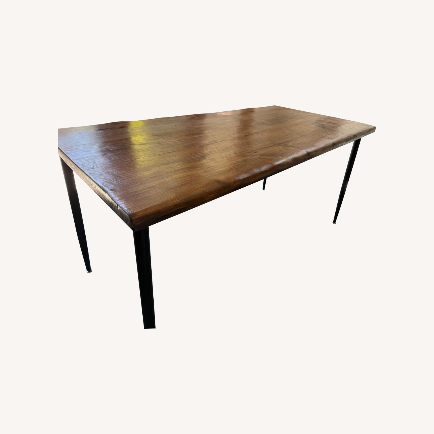Custom Made Reclaimed Walnut Wood Dining Table - image-0