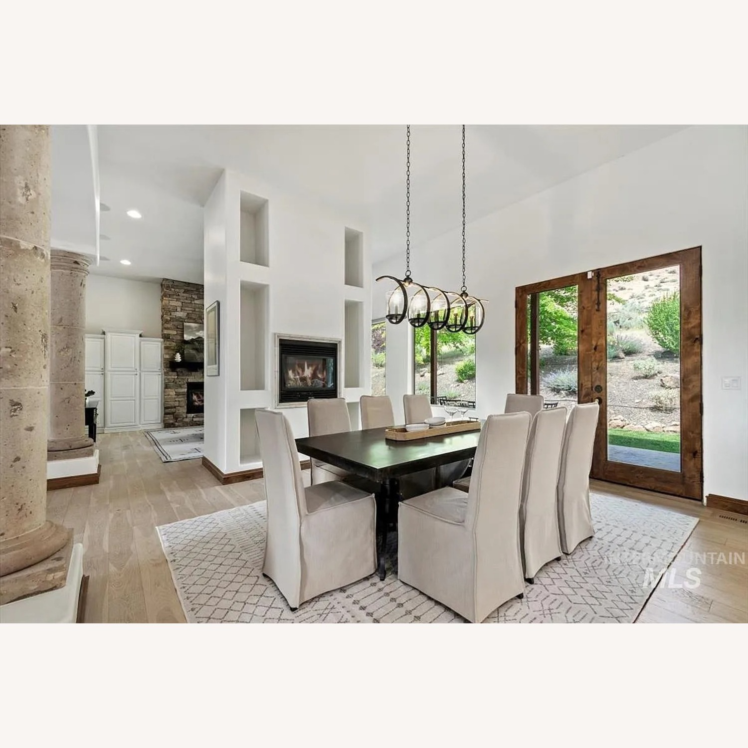 Modern Metal Dining Table - image-1