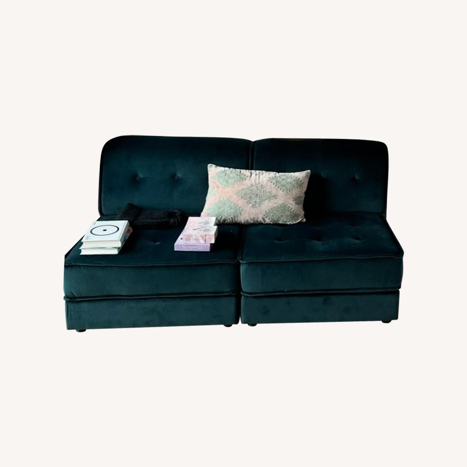 Velvet Emerald Loveseat from Target x Bungalow - image-4
