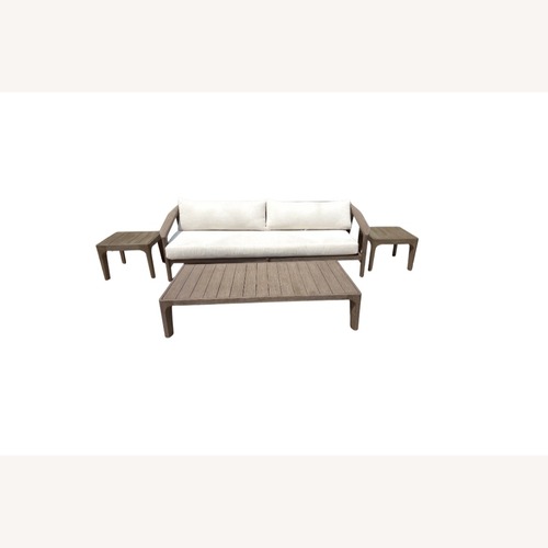 Used RH Malta Outdoor Teak Lounge Set for sale on AptDeco