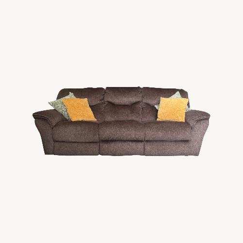 Used SoMo Reclining Mocha Sofa with Power Headrest for sale on AptDeco
