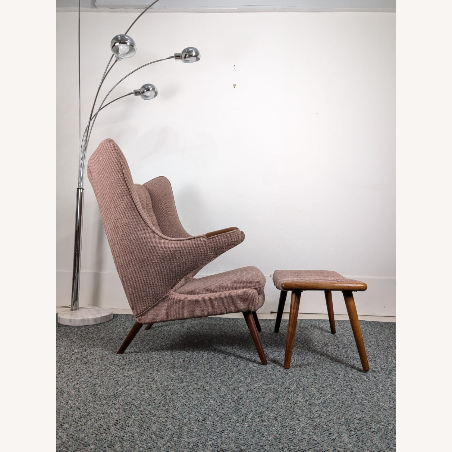 Danish Modern Papa Bear Chair Style of Hans Wegner - image-5