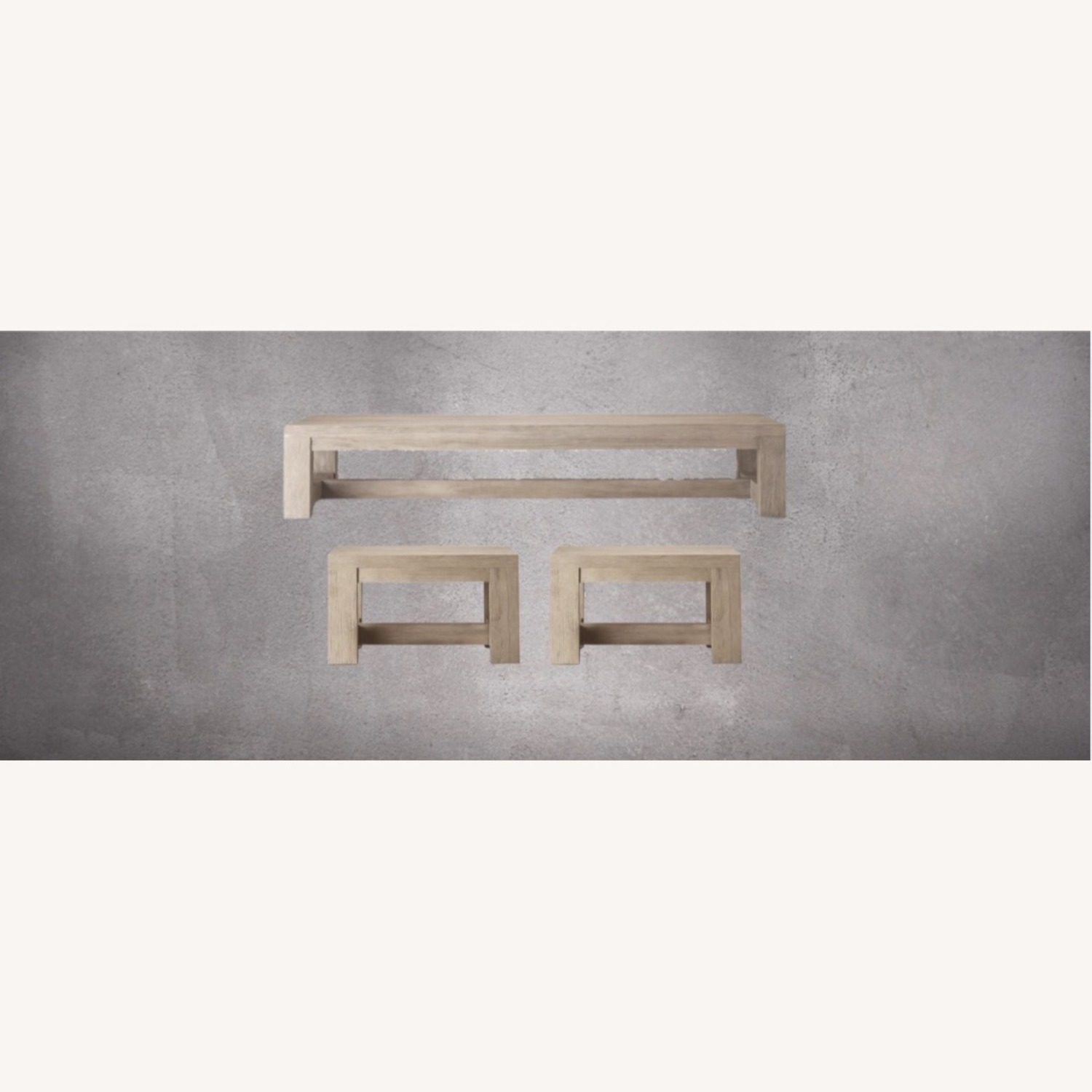 RH French Beam Teak Outdoor Table Set – 3 Pieces - image-10