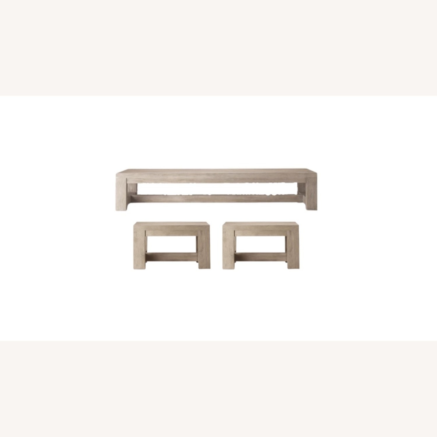 RH French Beam Teak Outdoor Table Set – 3 Pieces - image-8
