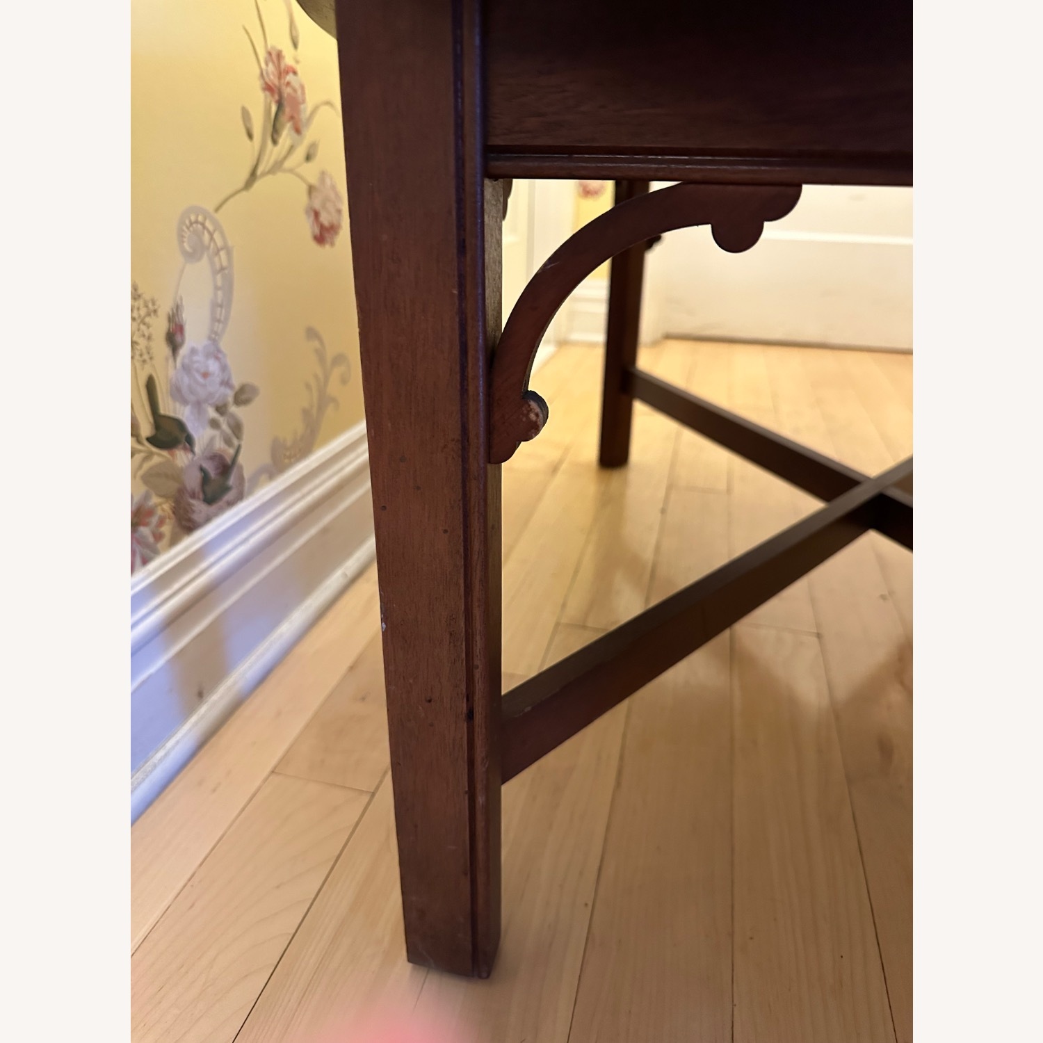 Vintage Hekman Mahogany/Brass Coffee Table - image-2