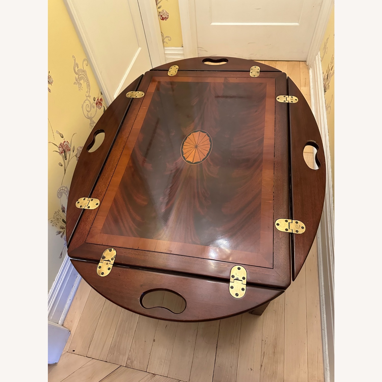 Vintage Hekman Mahogany/Brass Coffee Table - image-6