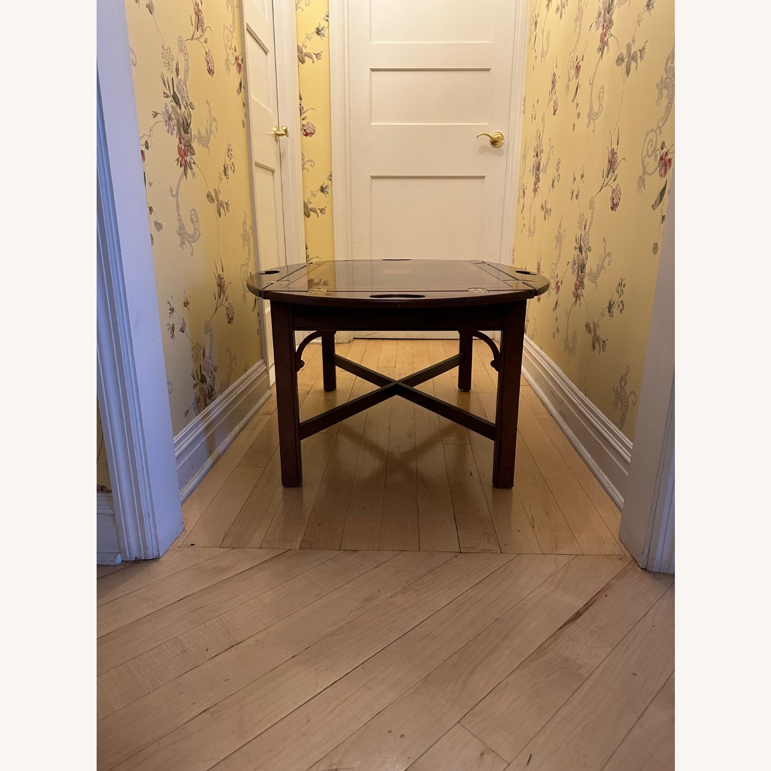 Vintage Hekman Mahogany/Brass Coffee Table - image-4