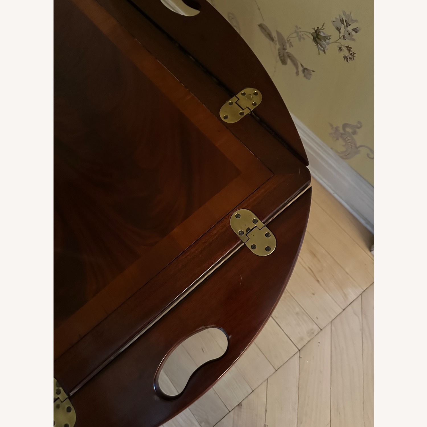 Vintage Hekman Mahogany/Brass Coffee Table - image-7