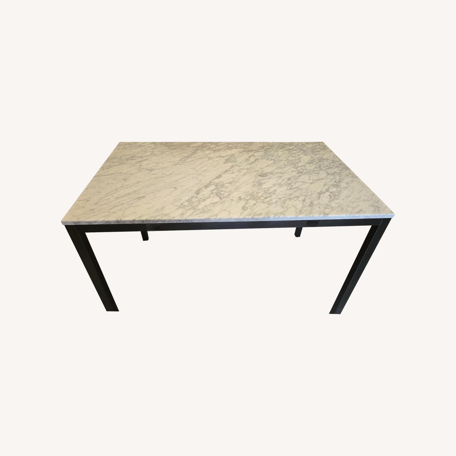 West Elm Frame Marble Tabletop Dining Table - image-6