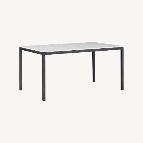 Used West Elm Frame Marble Tabletop Dining Table for sale on AptDeco