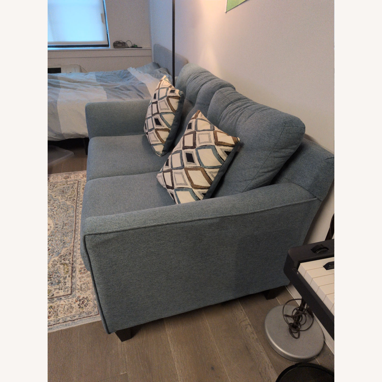 Wexler Loveseat Blue 59.5" - image-3