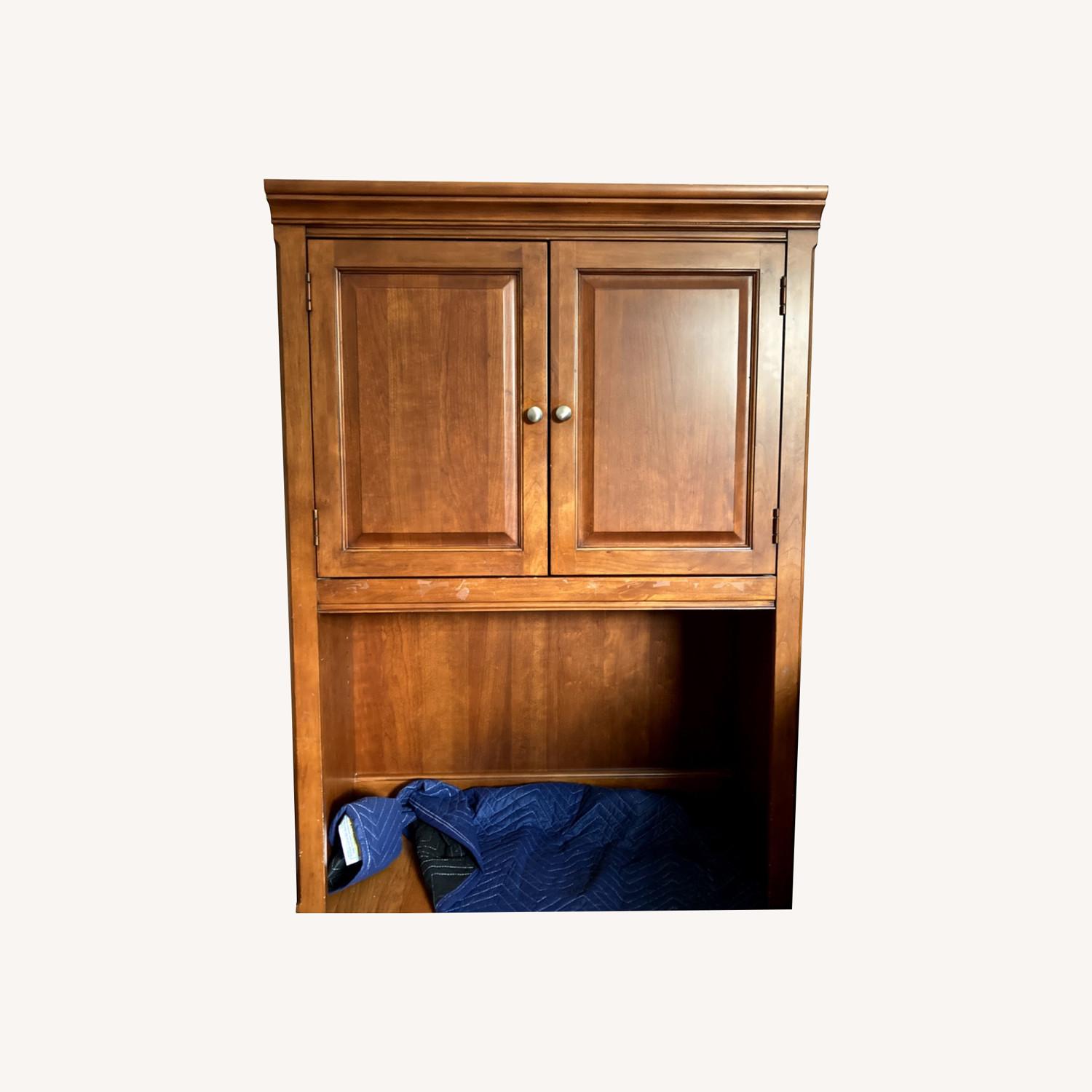 Chestnut Convertible Desk Hutch / Bookshelf - image-0