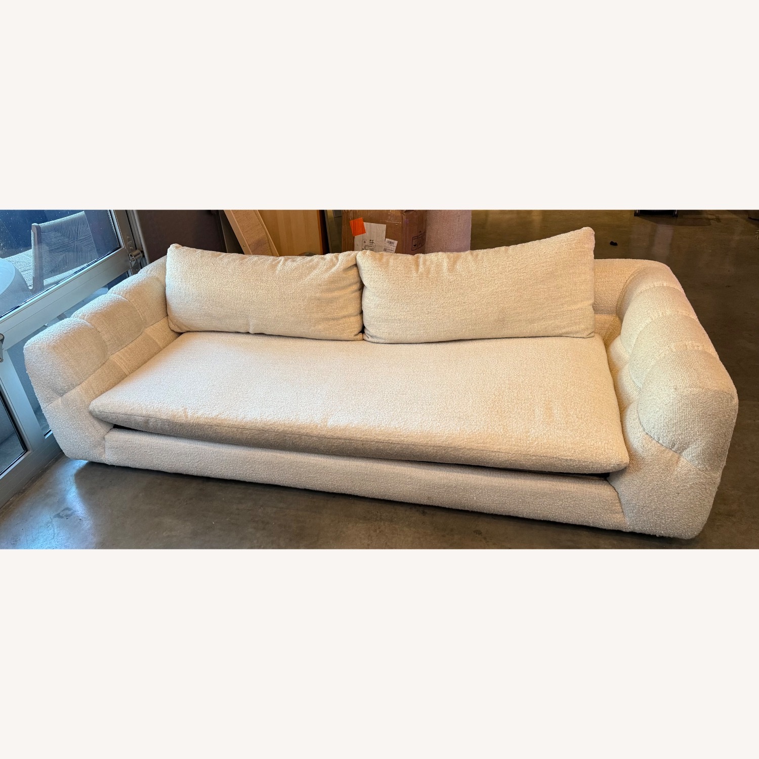 Crate & Barrel Cambria Boucle Sofa 96" - image-1
