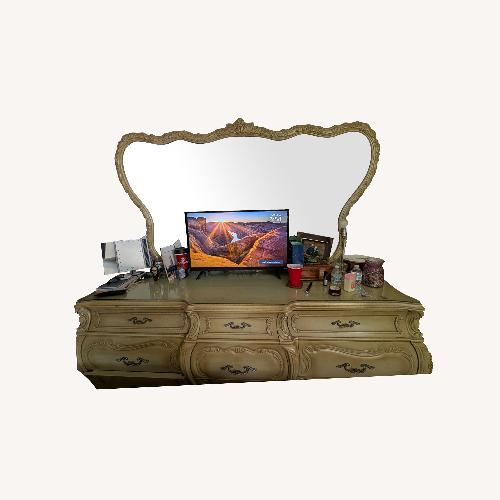 Used Baroque Rococo Antique Dresser With Mirror  for sale on AptDeco