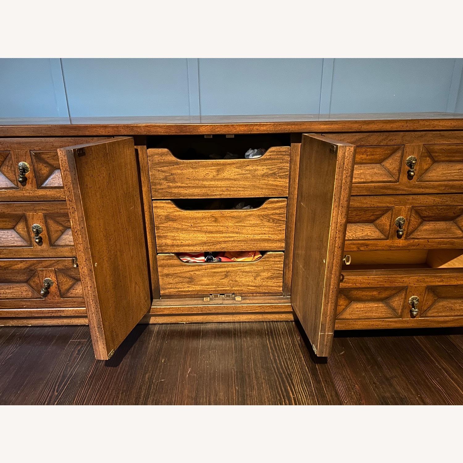 American of Martinsville 9-drawer buffet dresser - image-3