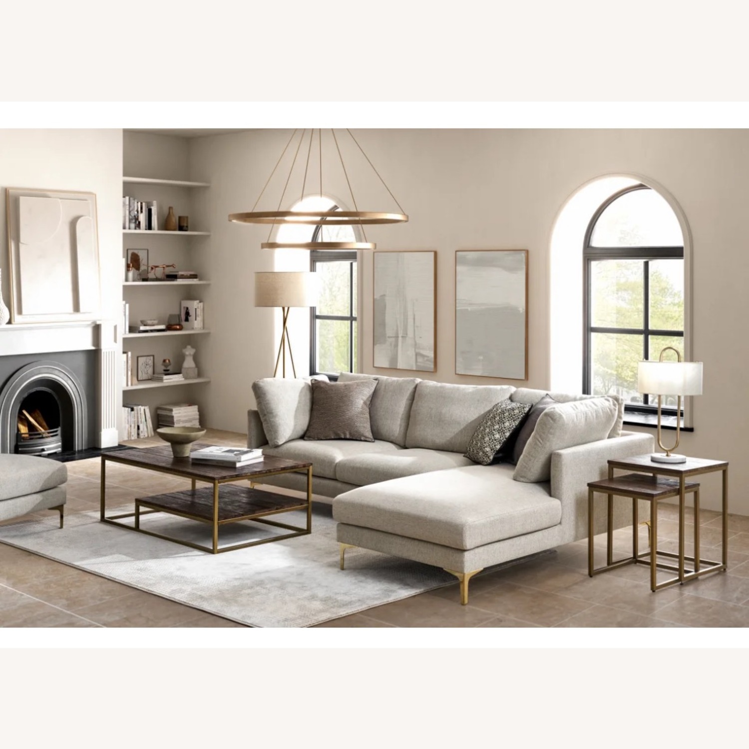 Beige Castlery Adam’s Chaise Sectional - image-3