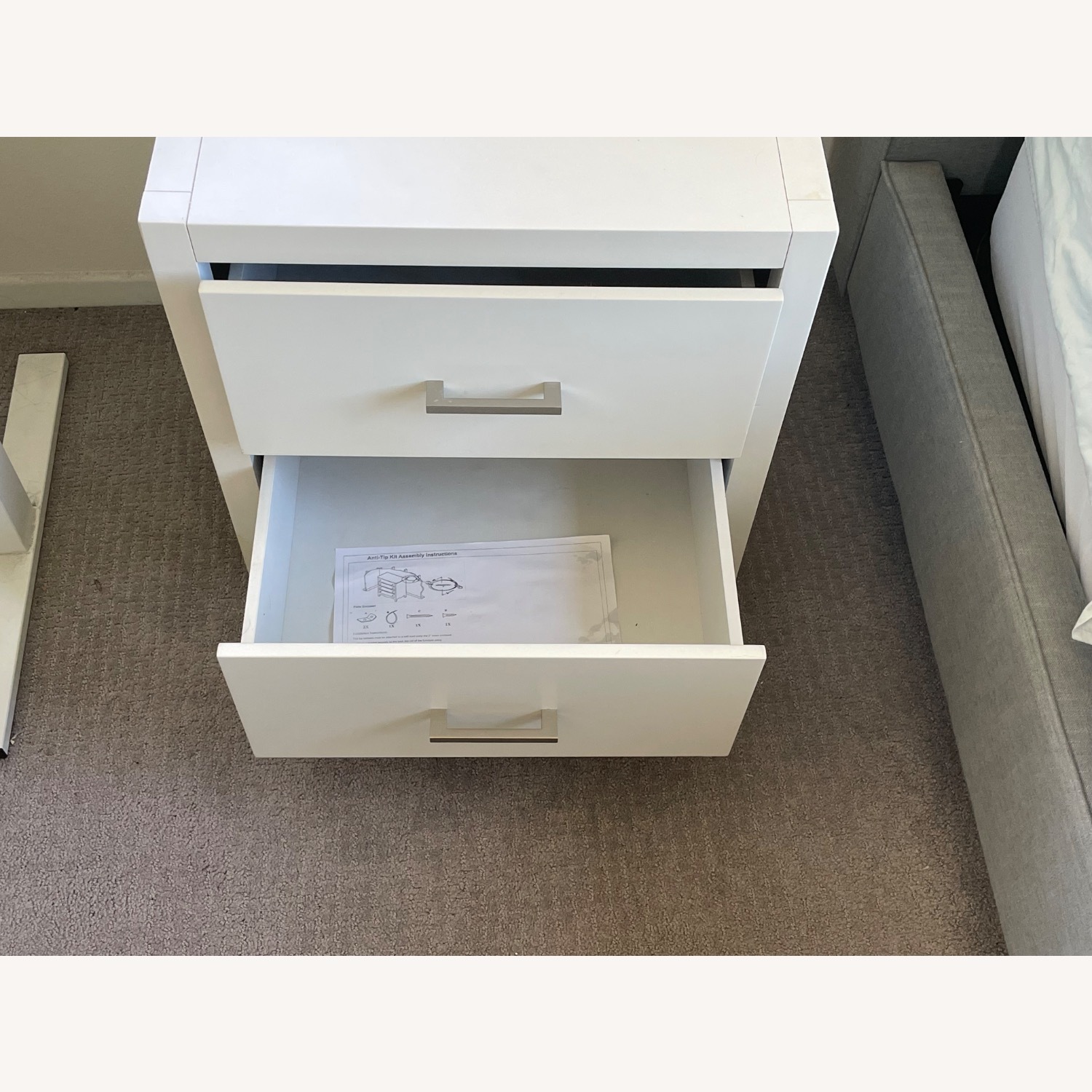Living Spaces Reese White Nightstand  - image-4
