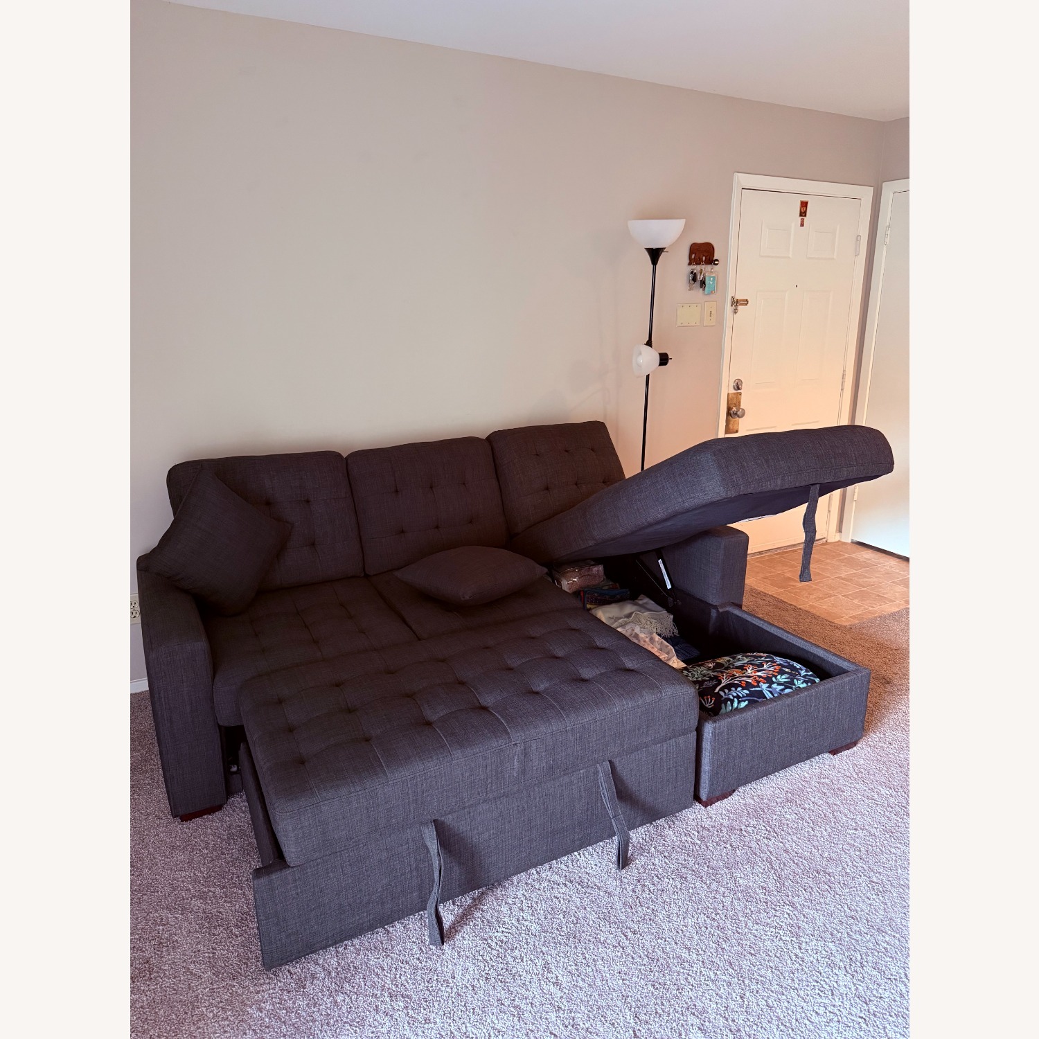 Brynn 2-pc. Sofa Chaise W/ Pop Up Sleeper And Storage - image-2