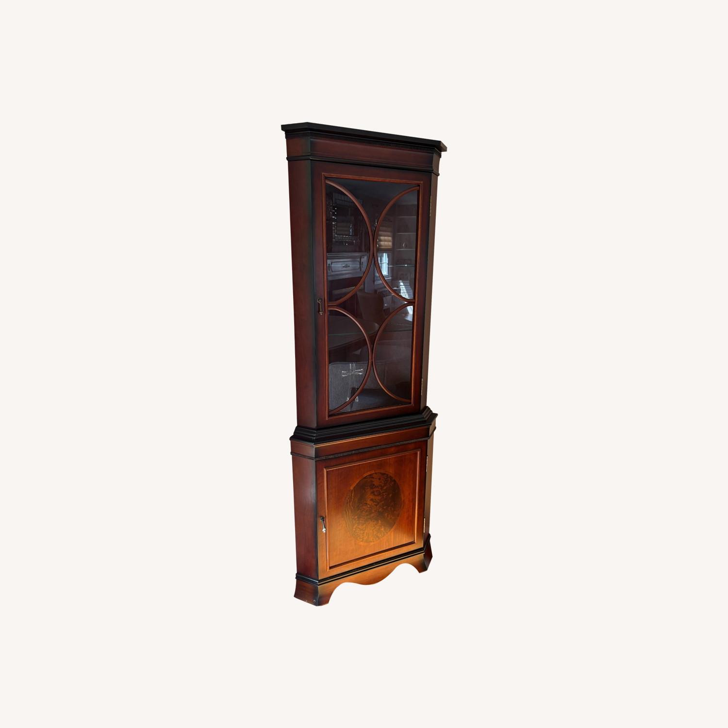Lighted Corner Curio Cabinet - image-0