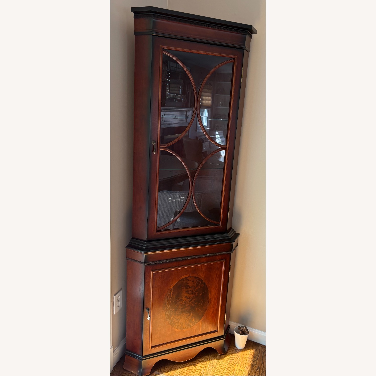 Lighted Corner Curio Cabinet - image-1