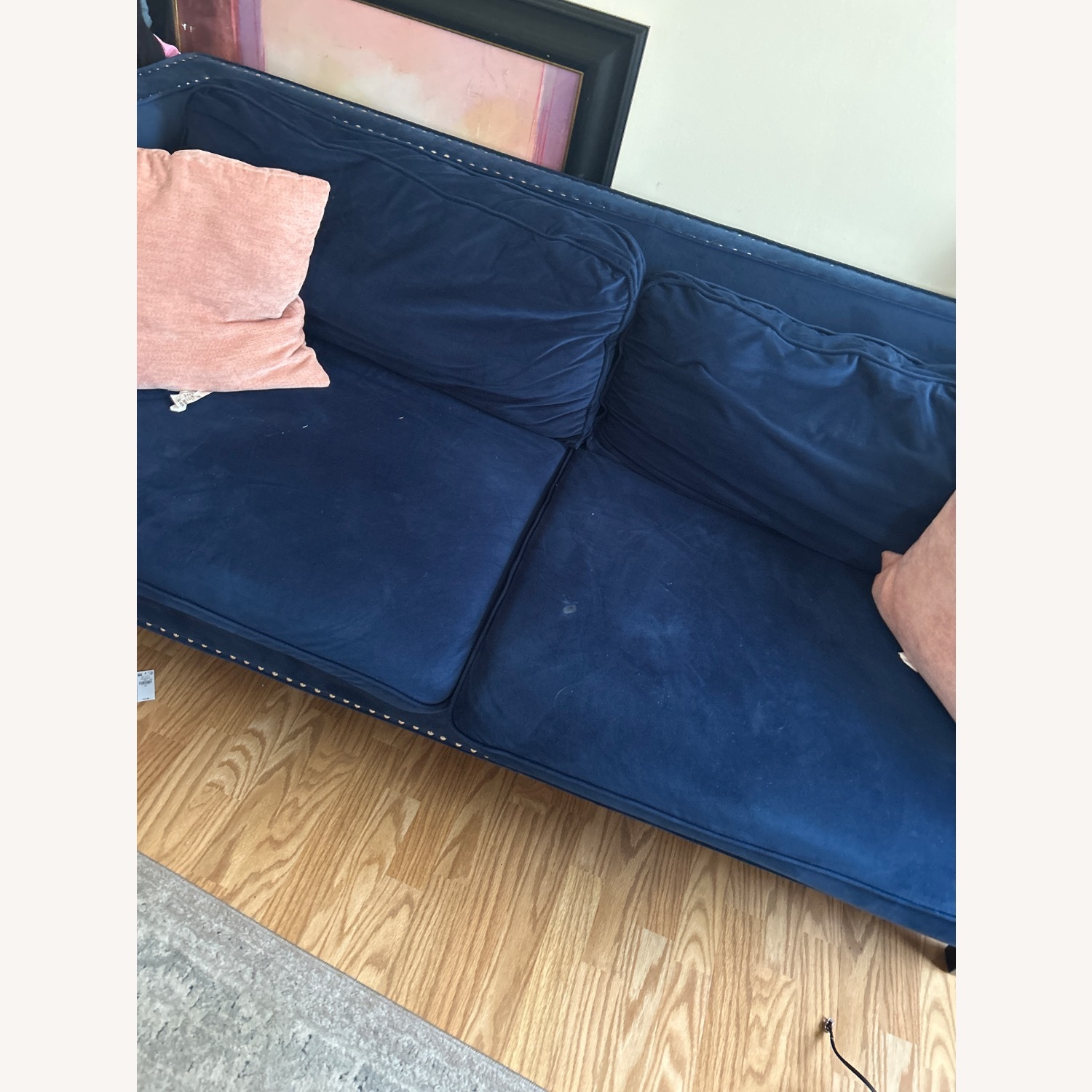 At Home Navy Blue Couch - image-3