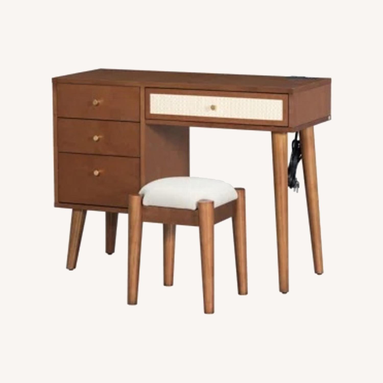 Makeup Vanity Dressing Table with stool - image-0