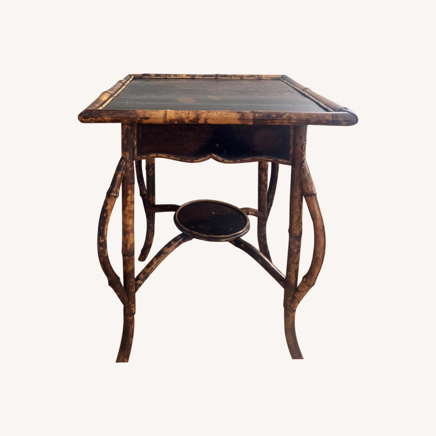 19 Century English Bamboo Square Side Table - image-0