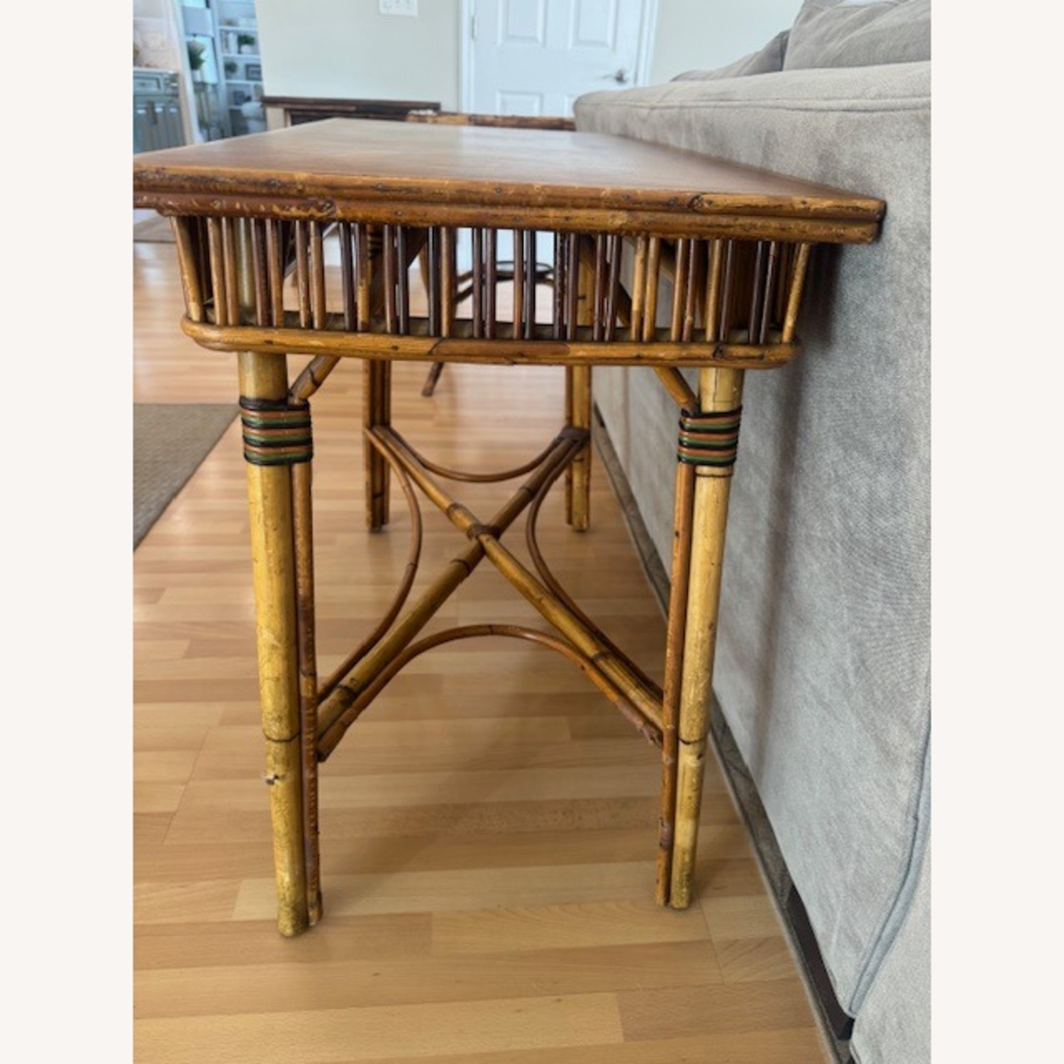 Mid-Century Modern Bamboo Side Table  - image-2