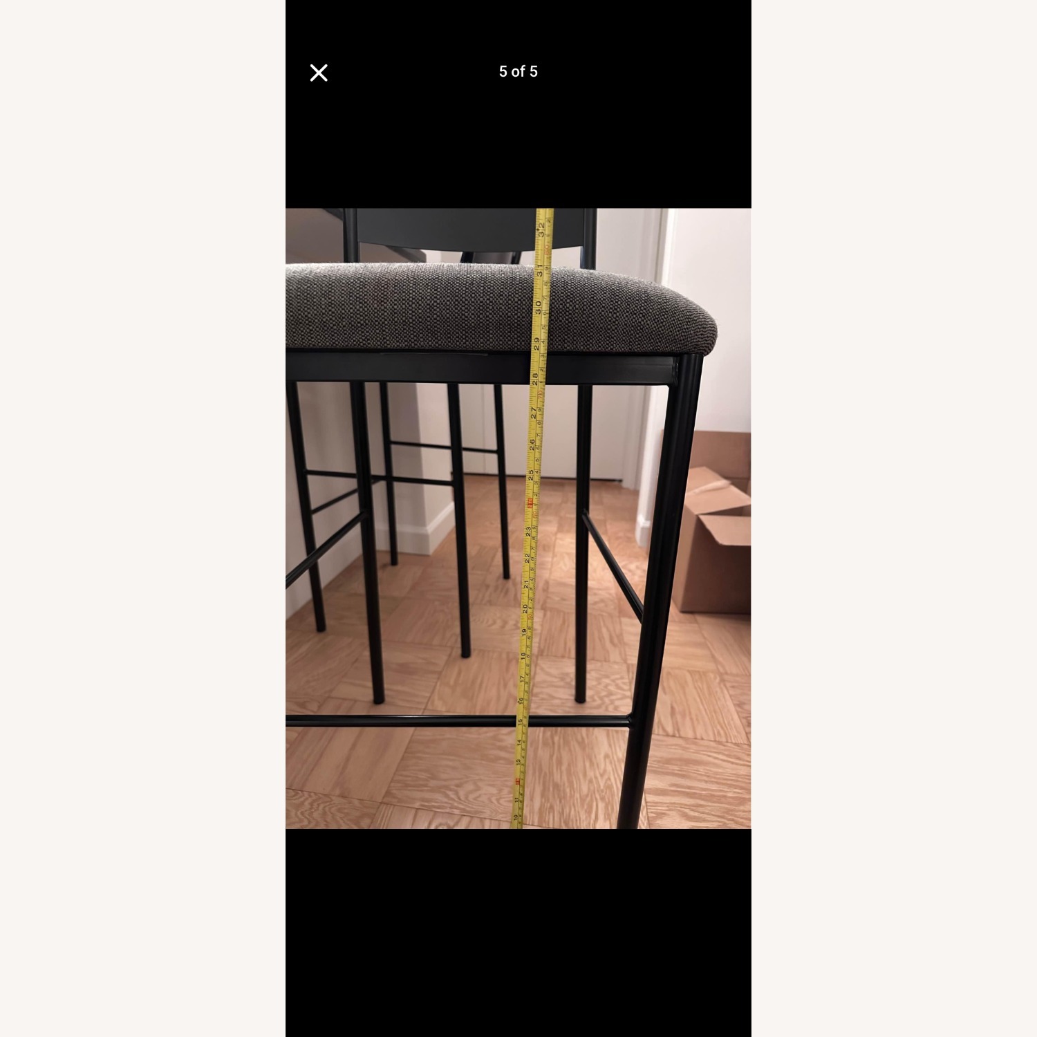 Room & Board Afton Black and Grey Bar Stools - image-3