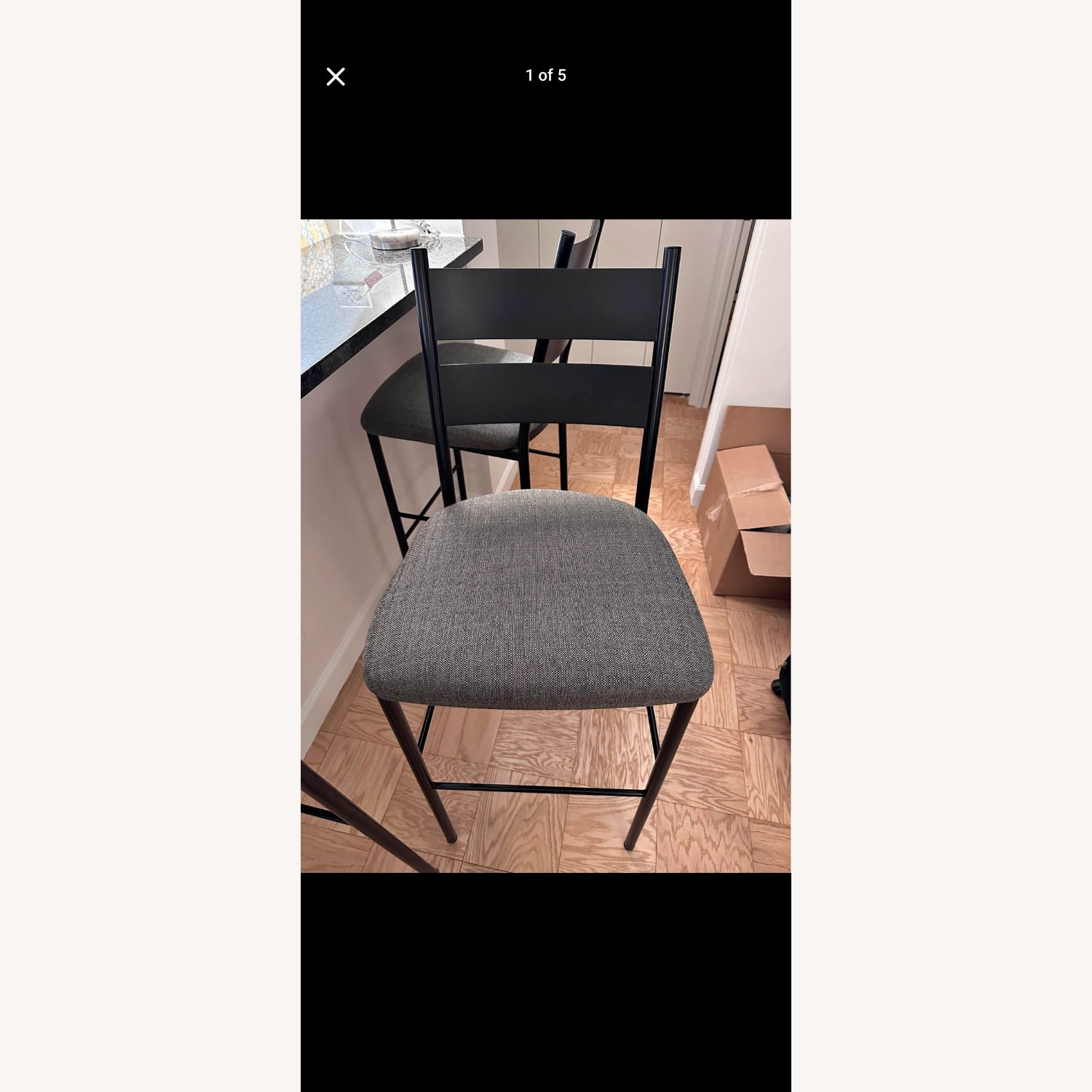 Room & Board Afton Black and Grey Bar Stools - image-4